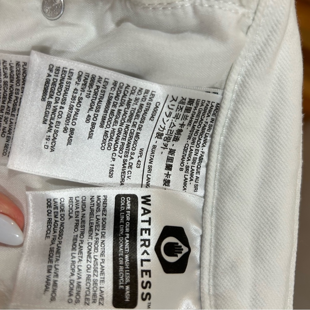 Levi's White 721 High Rise Skinny Ankle Jeans - Picture 9 of 13